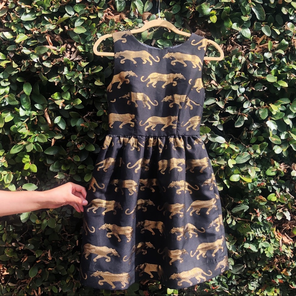 EYEDOLL black and gold panther dress!